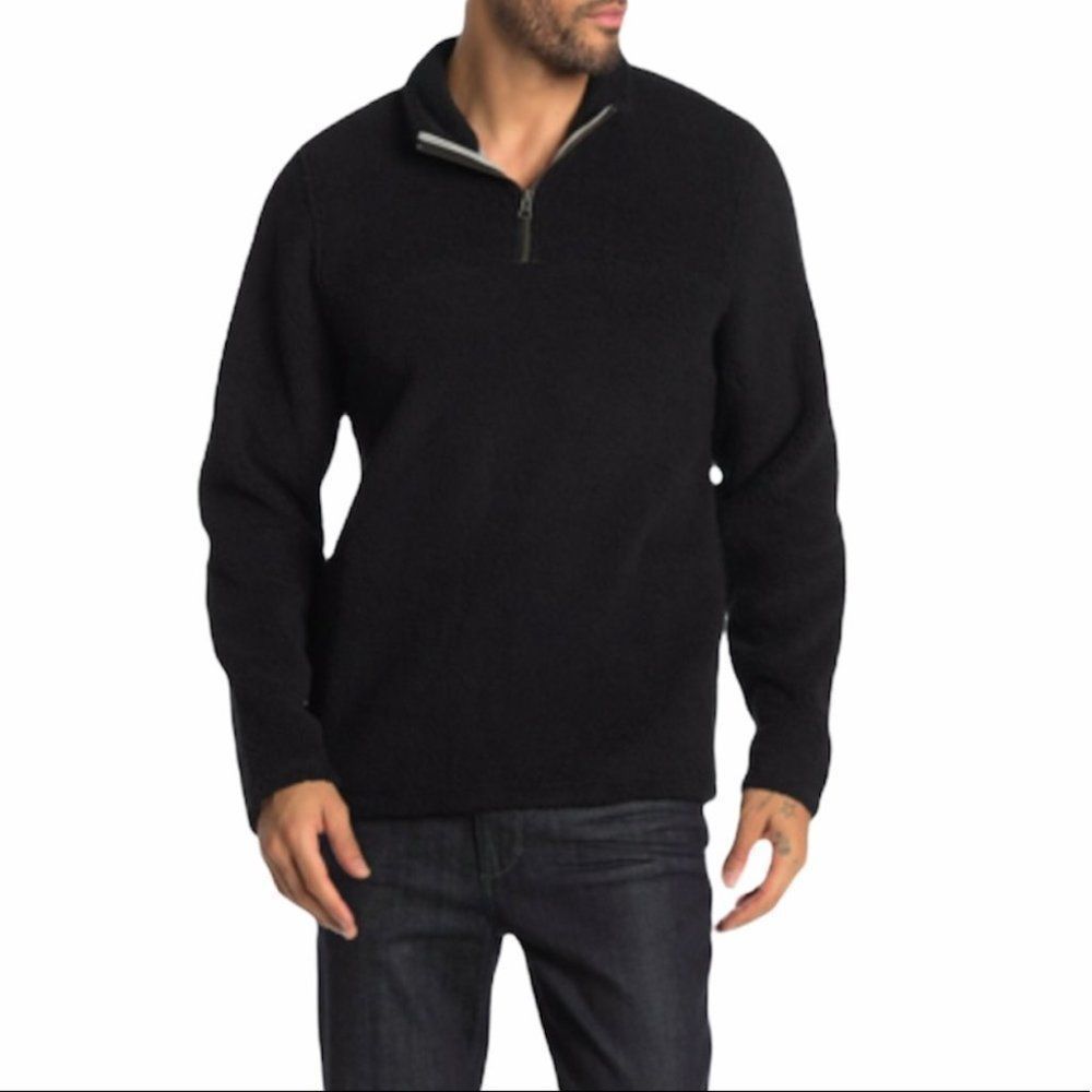 Wallin Brothers Black Faux Shearling Pullover